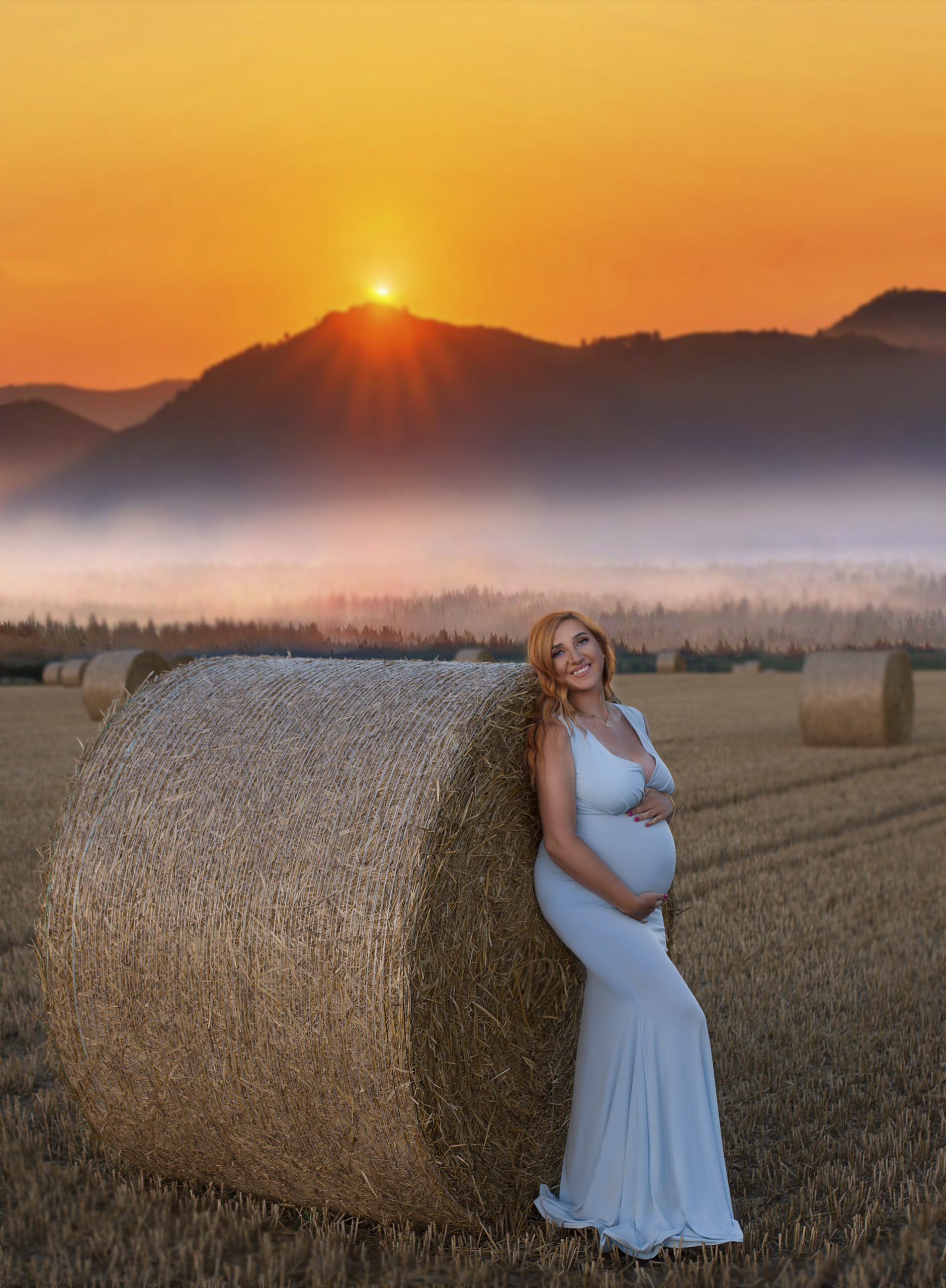 blue lilliana maternity dress3