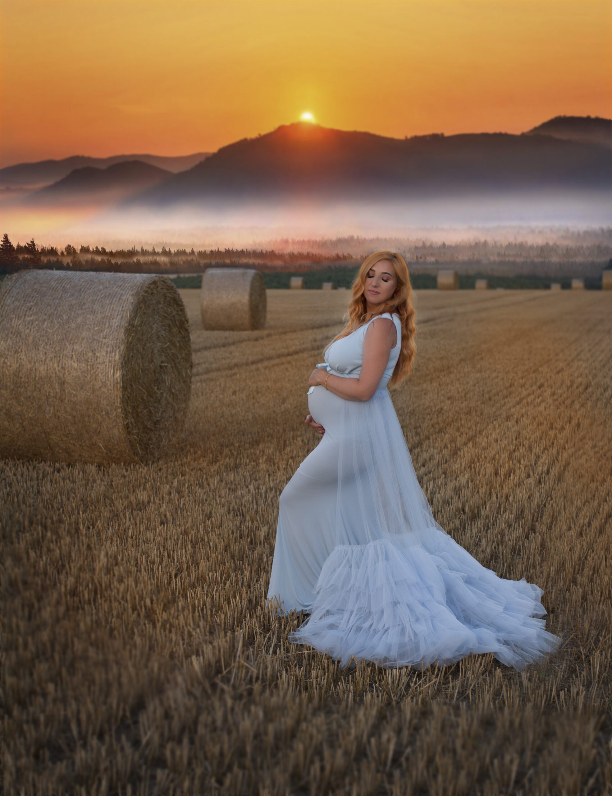 blue lilliana matrernity dress